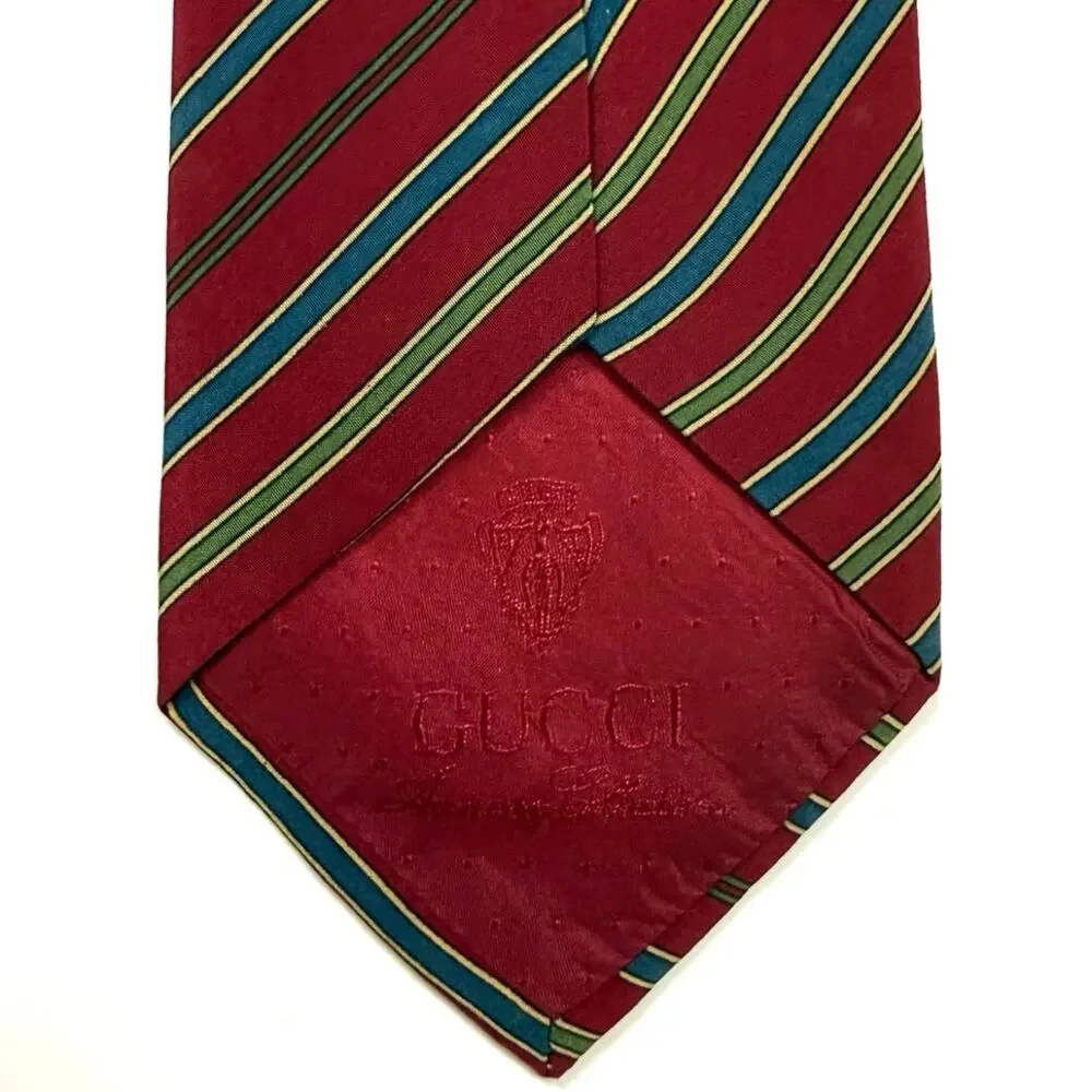 Vintage Gucci Silk Tie in Stripe